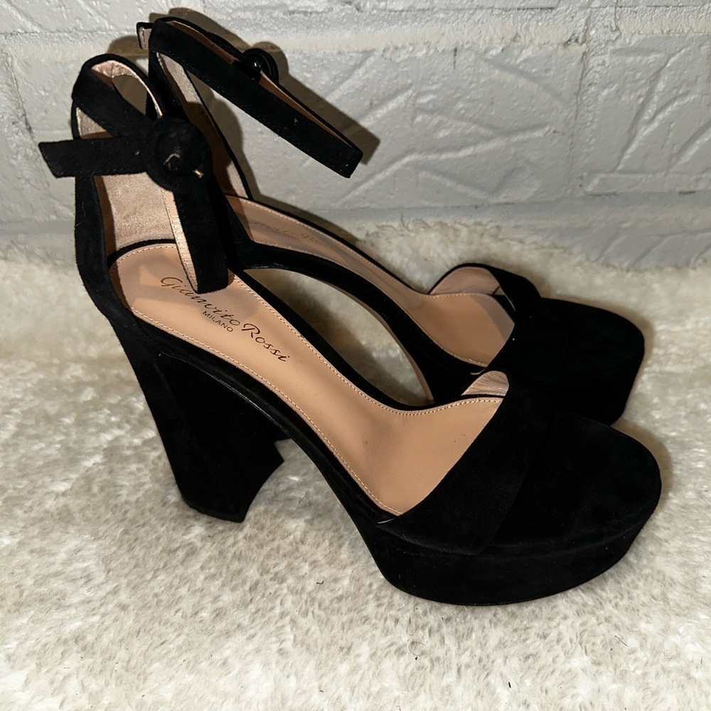 New Gianvito Rossi Platform Heel Sandals Size 36.5